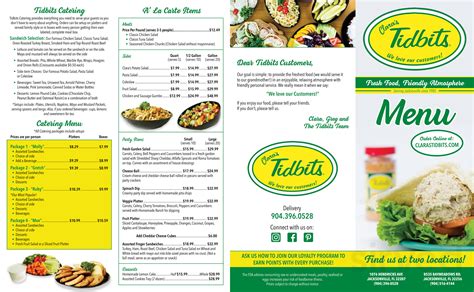 clara tidbits|Claras Tidbits Restaurant Delivery Menu 